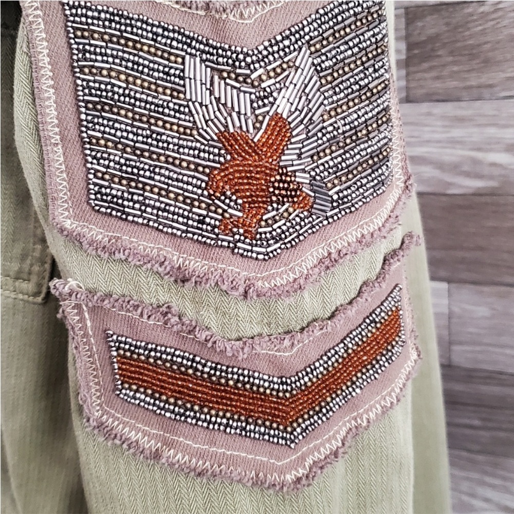 Free people  military beaded jacket in excellent condition